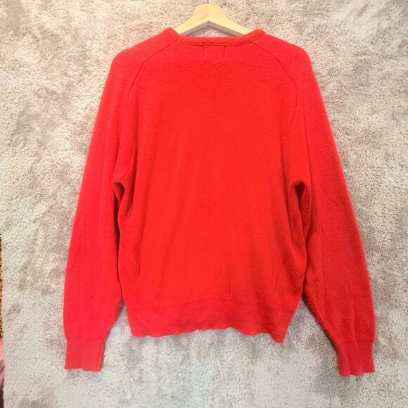 Vintage Soffe Sweaters Red V Neck Pullover L USSSA SloPitch Softball Umpire - Picture 2 of 9